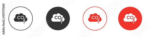 Low carbon dioxide icon for logo, vector sign symbol for design