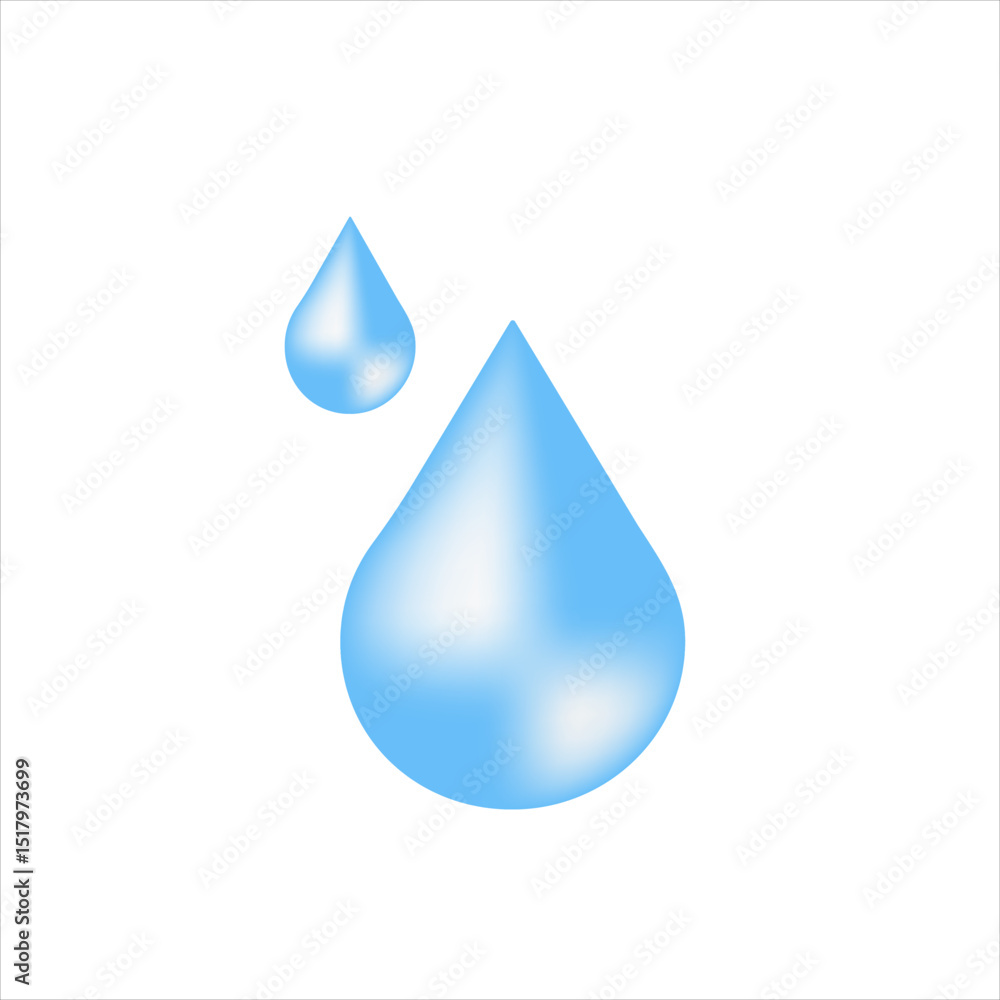 water drops illustration on a white background water drops illustration on a white background