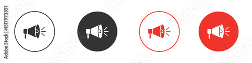 Megaphone icon for logo, vector sign symbol for design