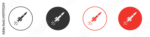 Missile icon for logo, vector sign symbol for design