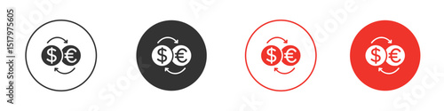 Money exchange icon for logo, vector sign symbol for design