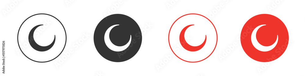 Moon icon for logo, vector sign symbol for design Moon icon for logo, vector sign symbol for design