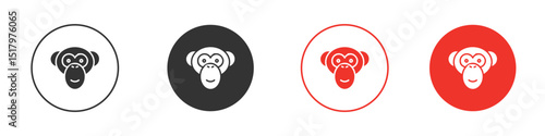 Monkey icon for logo, vector sign symbol for design
