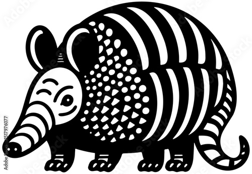 Armadillo Sketch Illustration.