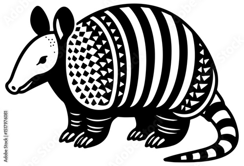 Armadillo Sketch Illustration.