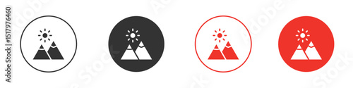 Mountain icon for logo, vector sign symbol for design