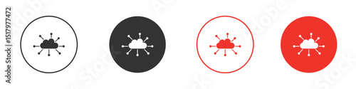 Network cloud icon for logo, vector sign symbol for design