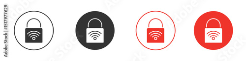 Nfc lock icon for logo, vector sign symbol for design