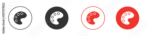 Palette icon for logo, vector sign symbol for design
