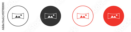 Panoramic icon for logo, vector sign symbol for design