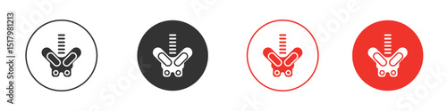 Pelvis icon for logo, vector sign symbol for design