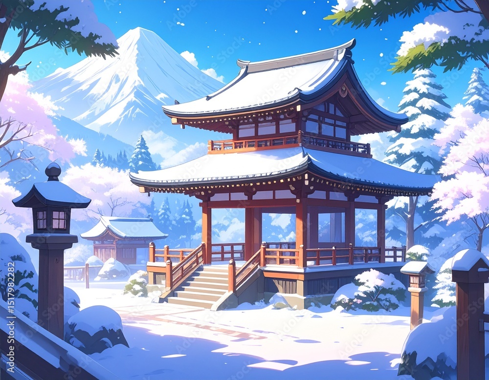 Fototapeta premium 雪 建物