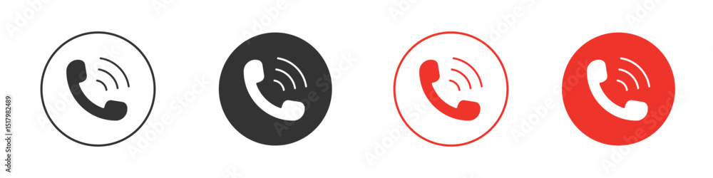 Phone call icon for logo, vector sign symbol for design