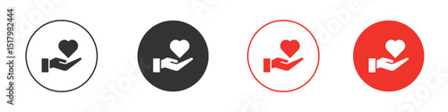 Philanthropy icon for logo, vector sign symbol for design