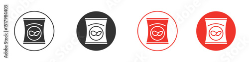 Potato chips icon for logo, vector sign symbol for design