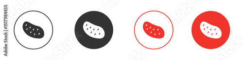 Potato icon for logo, vector sign symbol for design