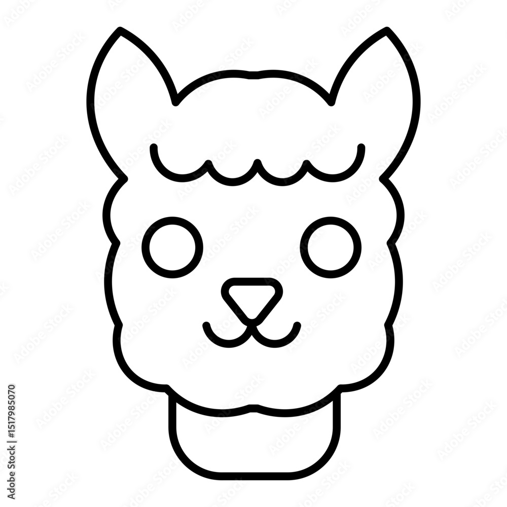 Alpaca line icon Alpaca line icon