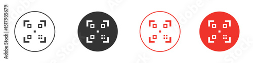 Qrcode icon for logo, vector sign symbol for design