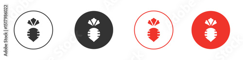 Radish icon for logo, vector sign symbol for design