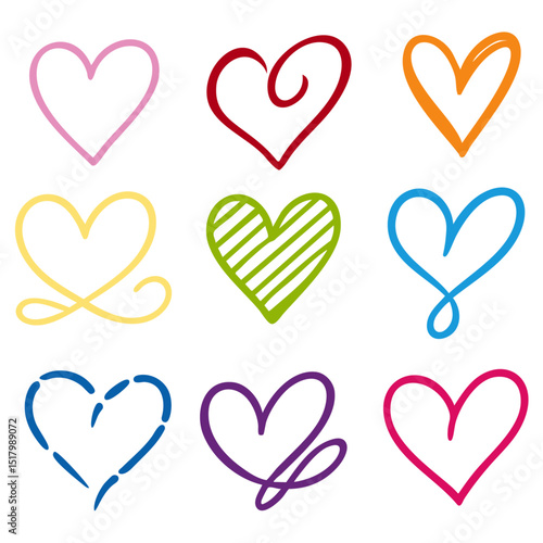 Herzen Set pride colors 2025