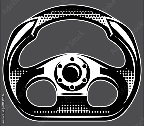 Intricate circular automotive wheel with detailed mechanical elements.