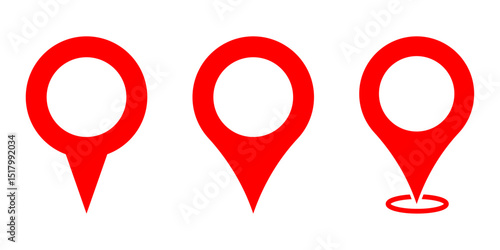 Red Location Icon, Map Markers, Pointer, Pin and GPS Symbols Vector Illustration Free Download Red Location Icon, Map Markers, Pointer, Pin and GPS Symbols Vector Illustration - GFXLoad