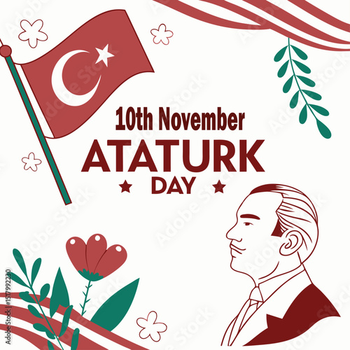 Modern Turkey’s Foundation Remembering Atatürk Day Social Media Post