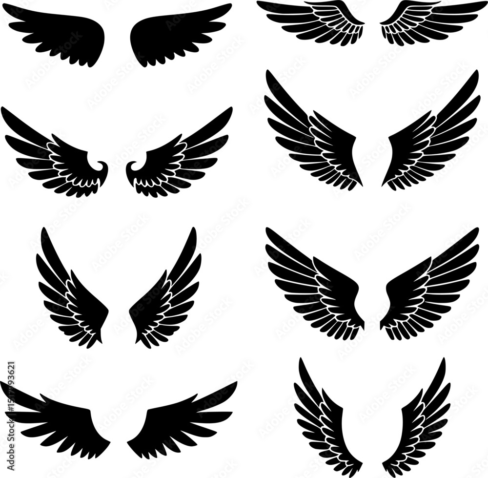 set of angel wing isolated for design. cutout Transparent PNG background
set of angel wing isolated for design. cutout Transparent PNG background