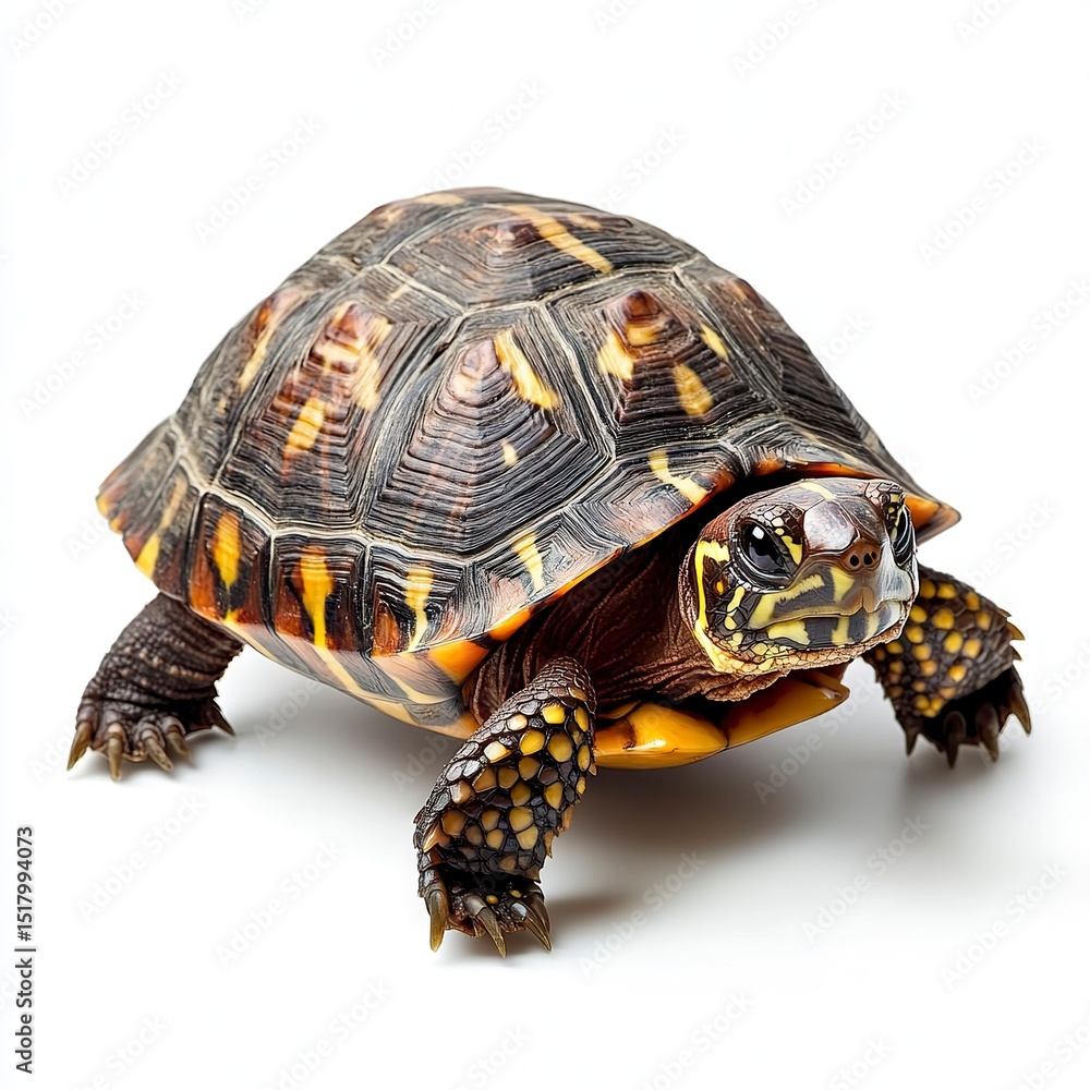 Fototapeta premium Photo of Box Turtle Isolated on white background