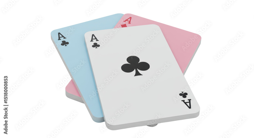 Obraz premium Isolated Stack of Playing Cards