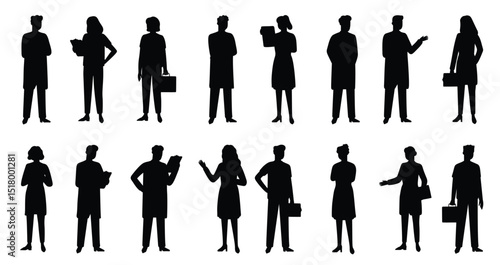 hospital doctors' nurses medical staff illustration vector