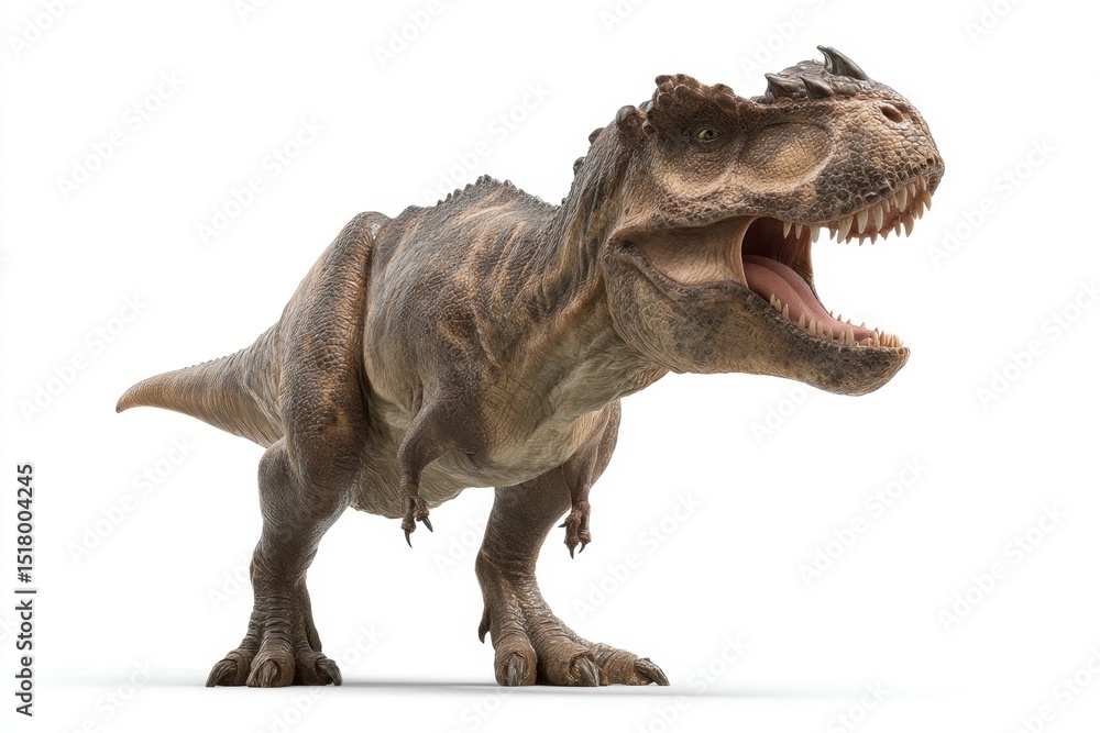 Fototapeta premium Majestic dinosaur roaring with powerful presence