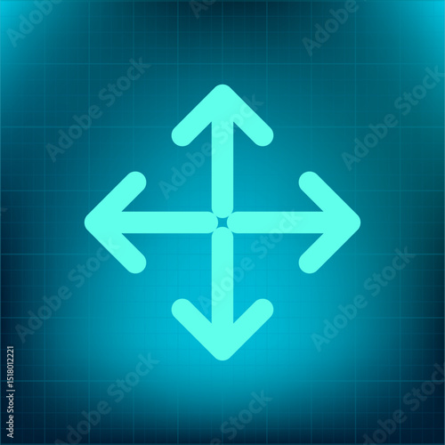Vector icon on a blue background with a gradient