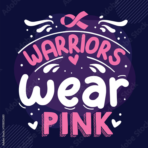 Warriors wear pink breast cancer awareness design file