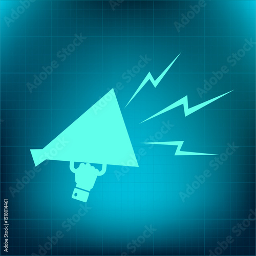 Vector icon on a blue background with a gradient