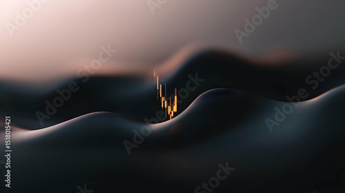 Abstract Landscape With Golden Details