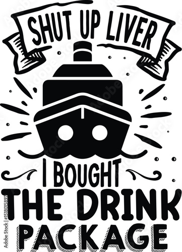 Cruise ship drink package vector design file