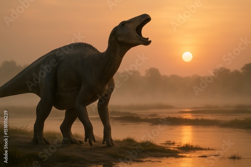 Edmontosaurus at Sunrise