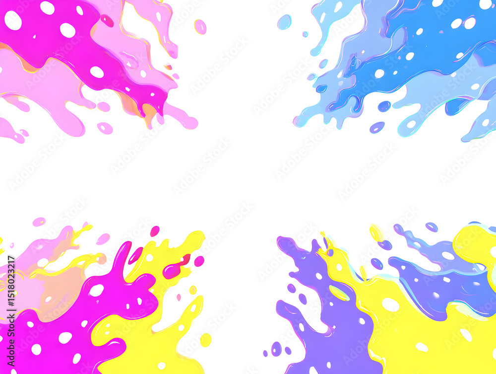 Bright Dynamic Abstract Pattern of Colorful Paint Splashes with Smooth Transitions and High-Energy Motion Bright Dynamic Abstract Pattern of Colorful Paint Splashes with Smooth Transitions and High-Energy Motion