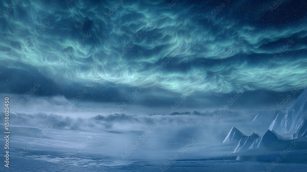 Fototapeta premium Realistic Storm System Over Antarctica