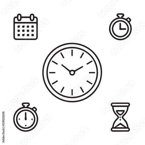 Time and Clock Icons