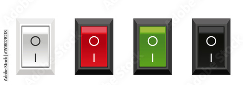 Interruptores, chave gangorra, botões.