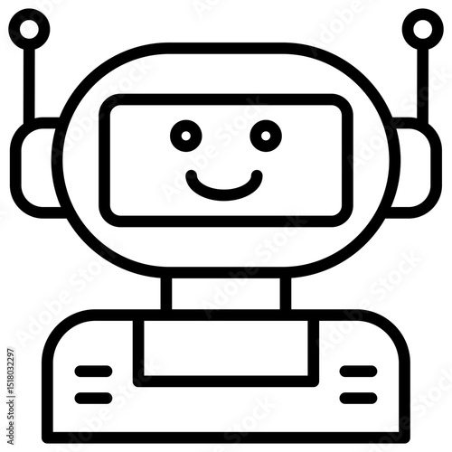 Robot Line Icon