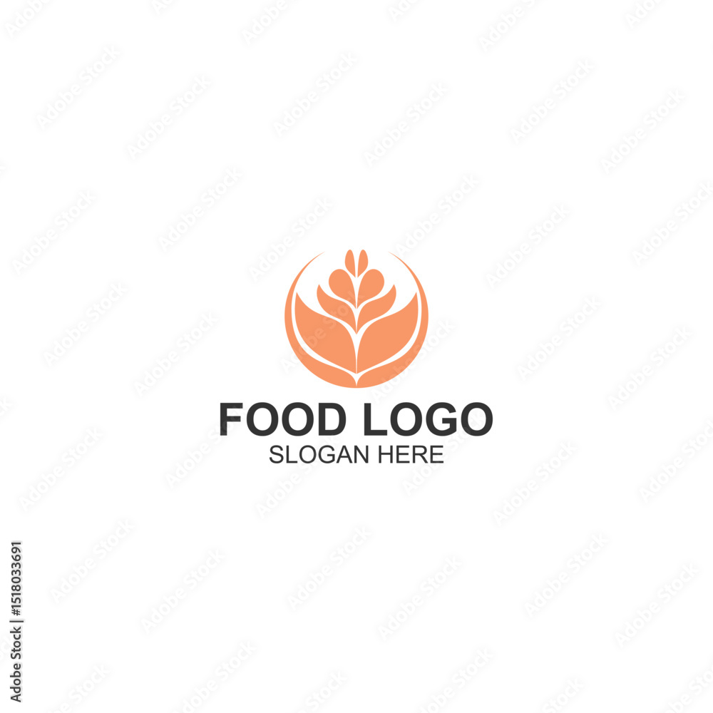 Fototapeta premium logo design for bakery or food brand identity with creative illustration