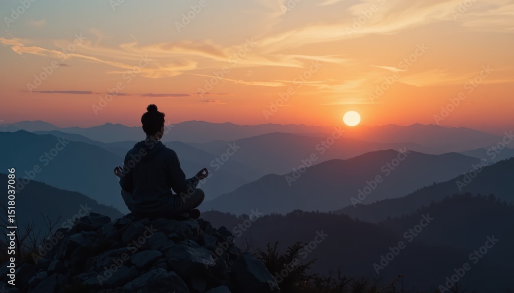 silhouette of a man on the top of the mountain silhouette of a man on the top of the mountain
