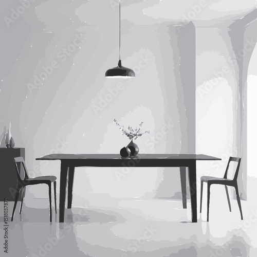 modern dining room