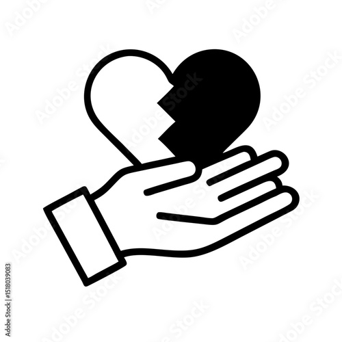 Hand symbols represent different feelings. Vector  