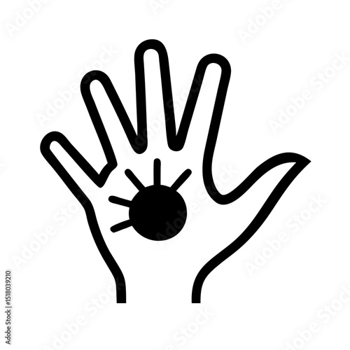 Hand symbols represent different feelings. Vector  