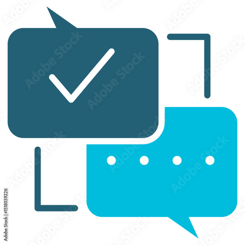 Interaction Glyph Blue Icon