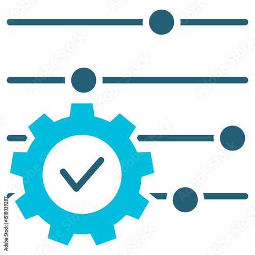 Control Glyph Blue Icon